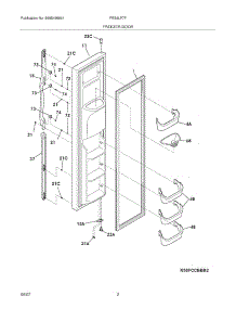 03 - Freezer Door parts for Frigidaire Refrigerator FRS6LF7FBB from AppliancePartsPros.com