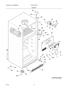 03 - Freezer Door parts for Frigidaire Refrigerator FRS26KF6EBG from AppliancePartsPros.com