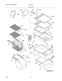 09 - Shelves parts for Frigidaire Refrigerator FRS6LF7FQ8 from AppliancePartsPros.com