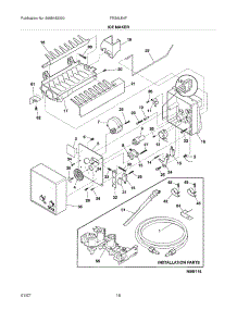 19 - Ice Maker parts for Frigidaire Refrigerator FRS6LE4FB0 from AppliancePartsPros.com