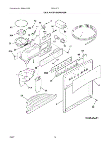 15 - Ice & Water Dispenser parts for Frigidaire Refrigerator FRS6LF7FQ6 from AppliancePartsPros.com