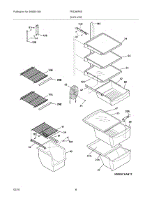 09 - Shelves parts for Frigidaire Refrigerator FRS26KF6EBK from AppliancePartsPros.com
