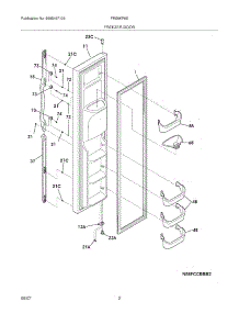 03 - Freezer Door parts for Frigidaire Refrigerator FRS26KF6EM9 from AppliancePartsPros.com