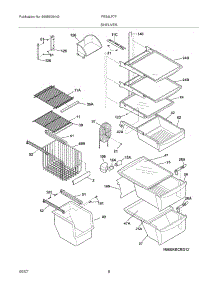 09 - Shelves parts for Frigidaire Refrigerator FRS6LF7FQC from AppliancePartsPros.com