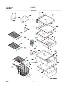 09 - Shelves parts for Frigidaire Refrigerator FRS26KF7AB5 from AppliancePartsPros.com