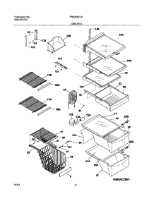 09 - Shelves parts for Frigidaire Refrigerator FRS26KF7AB4 from AppliancePartsPros.com