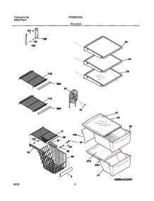 09 - Shelves parts for Frigidaire Refrigerator FRS26KW3AW5 from AppliancePartsPros.com