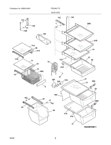 09 - Shelves parts for Frigidaire Refrigerator FRS26LF7DSR from AppliancePartsPros.com