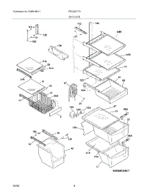 09 - Shelves parts for Frigidaire Refrigerator FRS26LF7DSA from AppliancePartsPros.com