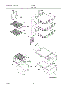 09 - Shelves parts for Frigidaire Refrigerator FRS6R2FB1 from AppliancePartsPros.com