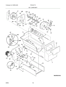 17 - Ice Container parts for Frigidaire Refrigerator FRS26LF7DSR from AppliancePartsPros.com