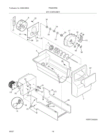 17 - Ice Container parts for Frigidaire Refrigerator FRS6R2FB5 from AppliancePartsPros.com