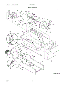 17 - Ice Container parts for Frigidaire Refrigerator FRS6R3EW4 from AppliancePartsPros.com