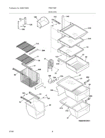 09 - Shelves parts for Frigidaire Refrigerator FRSHT5EFB3 from AppliancePartsPros.com