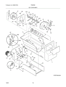 17 - Ice Container parts for Frigidaire Refrigerator FRS6R5ESBS from AppliancePartsPros.com