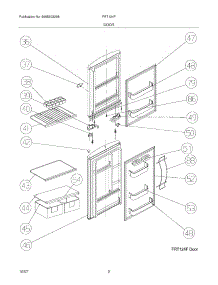 03 - Door parts for Frigidaire Refrigerator FRT124FW0 from AppliancePartsPros.com