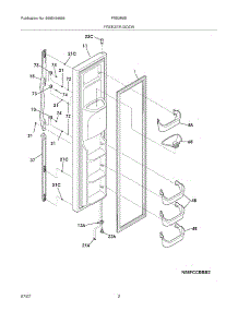 03 - Freezer Door parts for Frigidaire Refrigerator FRS3R5EMB8 from AppliancePartsPros.com