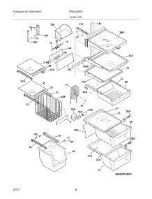 09 - Shelves parts for Frigidaire Refrigerator FRS6LC8FS1 from AppliancePartsPros.com