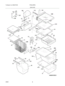 09 - Shelves parts for Frigidaire Refrigerator FRS6LC8FS0 from AppliancePartsPros.com
