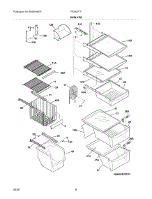 09 - Shelves parts for Frigidaire Refrigerator FRS6LF7FB3 from AppliancePartsPros.com