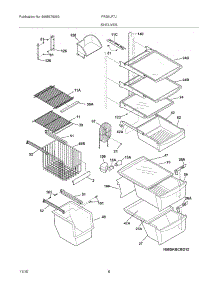 09 - Shelves parts for Frigidaire Refrigerator FRS6LF7JM6 from AppliancePartsPros.com
