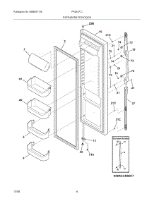 05 - Refrigerator Door parts for Frigidaire Refrigerator FRS6LF7JW0 from AppliancePartsPros.com