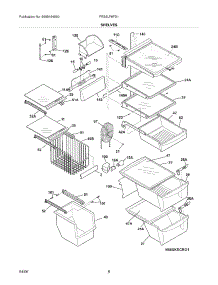 09 - Shelves parts for Frigidaire Refrigerator FRS6LF8FS1 from AppliancePartsPros.com
