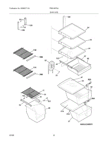 09 - Shelves parts for Frigidaire Refrigerator FRSH6KR5JB0 from AppliancePartsPros.com