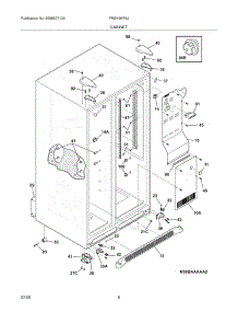 07 - Cabinet parts for Frigidaire Refrigerator FRSH6KR5JW0 from AppliancePartsPros.com