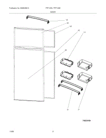 03 - Door parts for Frigidaire Refrigerator FRT105GW0 from AppliancePartsPros.com