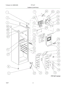 05 - Cabinet / Controls parts for Frigidaire Refrigerator FRT124FWK0 from AppliancePartsPros.com