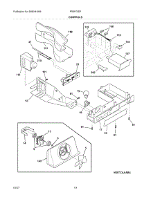 11 - Controls parts for Frigidaire Refrigerator FRSHT5EFB4 from AppliancePartsPros.com