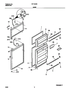 02 - Door parts for Frigidaire Refrigerator FRT13CRHD1 from AppliancePartsPros.com