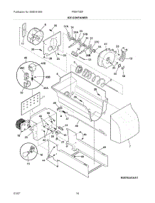 17 - Ice Container parts for Frigidaire Refrigerator FRSHT5EFB4 from AppliancePartsPros.com