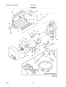 19 - Ice Maker parts for Frigidaire Refrigerator FRSHT5EFB0 from AppliancePartsPros.com