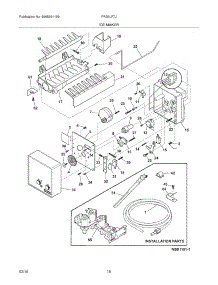 19 - Ice Maker parts for Frigidaire Refrigerator FRS6LF7JS5 from AppliancePartsPros.com