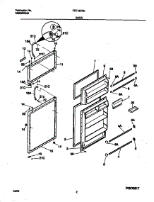 02 - Doors parts for Frigidaire Refrigerator FRT13CRHD0 from AppliancePartsPros.com