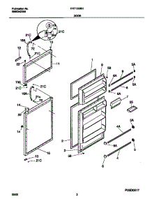 02 - Door parts for Frigidaire Refrigerator FRT13GRHW1 from AppliancePartsPros.com