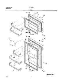03 - Door parts for Frigidaire Refrigerator FRT14A2AZ3 from AppliancePartsPros.com