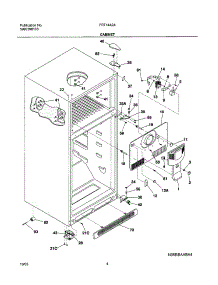 05 - Cabinet parts for Frigidaire Refrigerator FRT14A2AZ3 from AppliancePartsPros.com