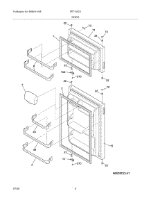 03 - Door parts for Frigidaire Refrigerator FRT15A2DZ2 from AppliancePartsPros.com