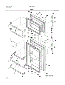 03 - Doors parts for Frigidaire Refrigerator FRT14G4BW0 from AppliancePartsPros.com