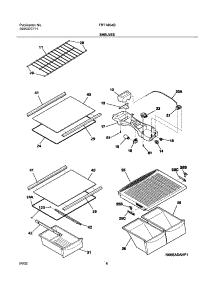 07 - Shelves parts for Frigidaire Refrigerator FRT14G4BW0 from AppliancePartsPros.com