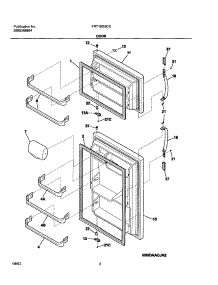 03 - Door parts for Frigidaire Refrigerator FRT15G5CSB0 from AppliancePartsPros.com