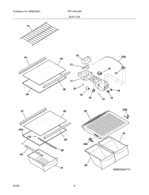 07 - Shelves parts for Frigidaire Refrigerator FRT15G4JW3 from AppliancePartsPros.com