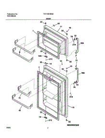03 - Doors parts for Frigidaire Refrigerator FRT15B1BW0 from AppliancePartsPros.com
