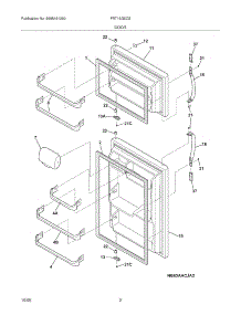 03 - Door parts for Frigidaire Refrigerator FRT15G5CSB5 from AppliancePartsPros.com