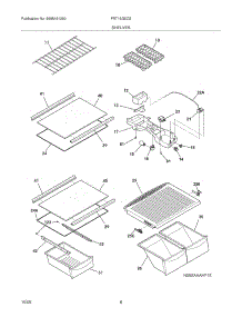 07 - Shelves parts for Frigidaire Refrigerator FRT15G5CSB5 from AppliancePartsPros.com