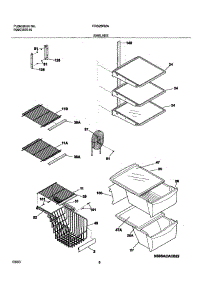 09 - Shelves parts for Frigidaire Refrigerator FRS26R2AQ5 from AppliancePartsPros.com