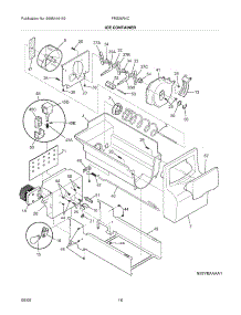 17 - Ice Container parts for Frigidaire Refrigerator FRS26R4CBR from AppliancePartsPros.com